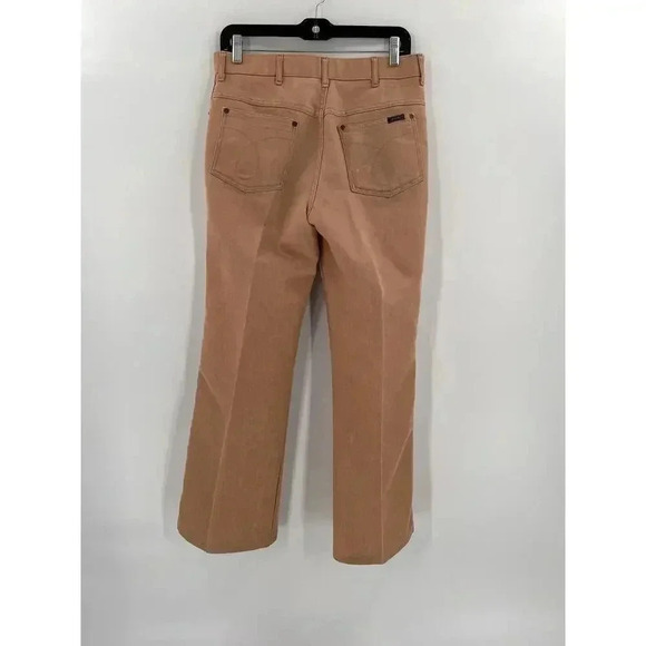 VINTAGE FARAH ULTRA STRETCH KHAKI BROWN JEAN MEASURES 30"W X 27"L - Picture 5 of 7